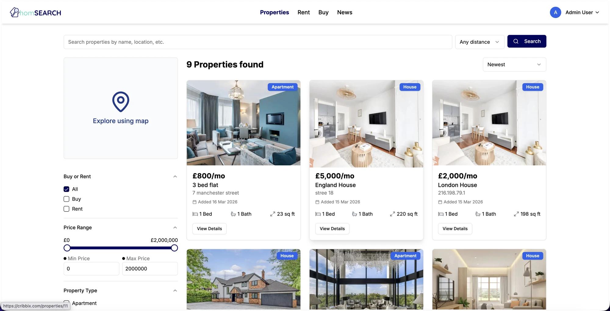 Cribbix — Real Estate Platform